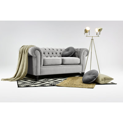 Burks 3 Seater Velvet Sofa