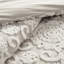 Édredon 100% coton pour lit très grand en taupe avec bourre et broderie en chenille élégante, coton-118625287