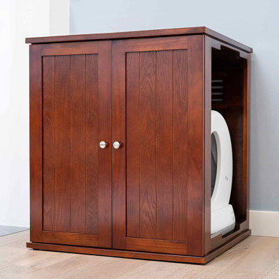 Refined Self Cleaning Litter Box Cabinet