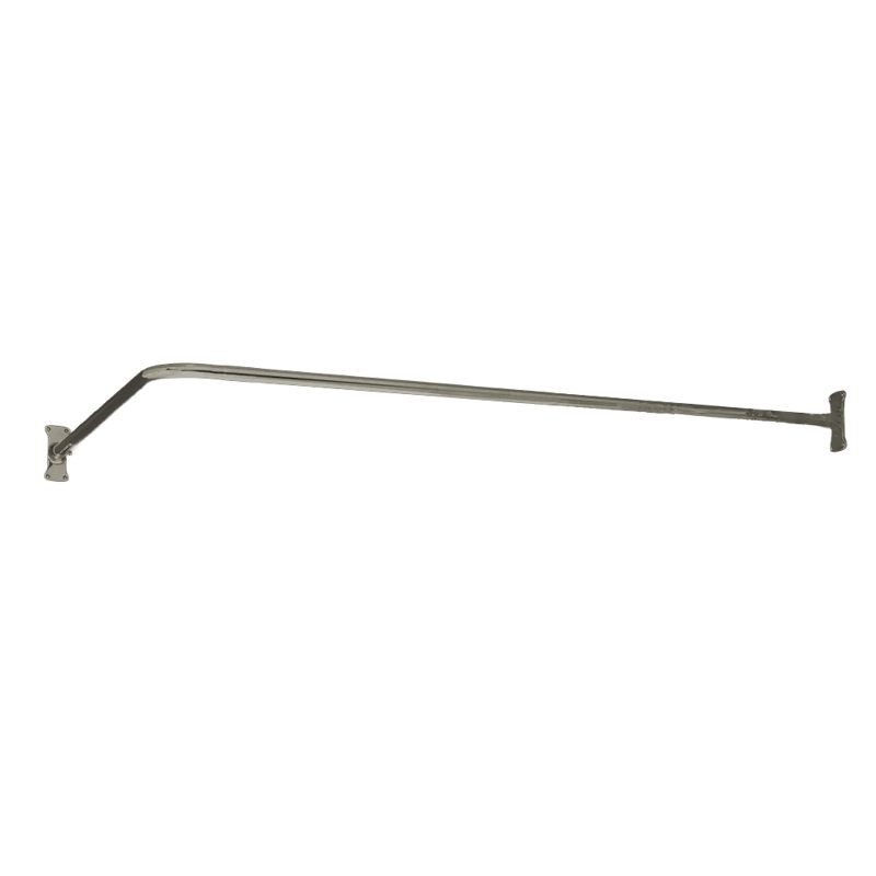 Strom Living Enclosure with L Ring Shower Package and 36" Brace in Matte Nickel