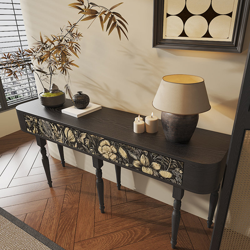 Console décorative à tiroirs en bois, H 31,5 po x l 62,99 po x P 15,75 po