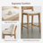 Woven Faux Suede Counter Height Stool with Solid Wood Legs（set of 2）-593538939
