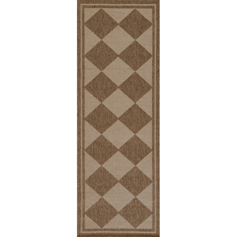 Erin Gates by Momeni Saybrook Diamond Natural Indoor / Outdoor Area Rug, Runner 2'7" x 7'6"