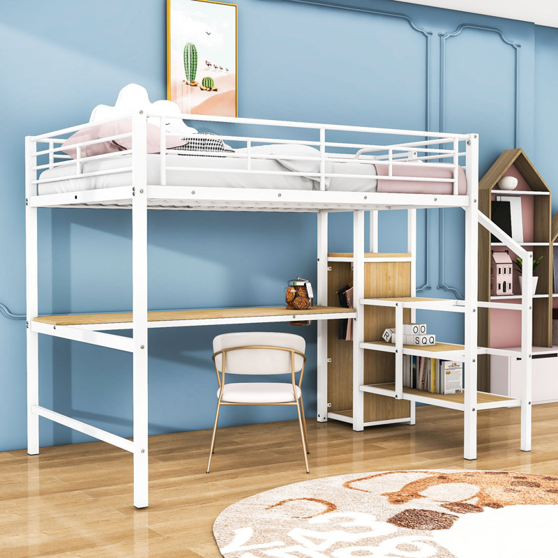 Korin Kids Full Loft Bed, White
