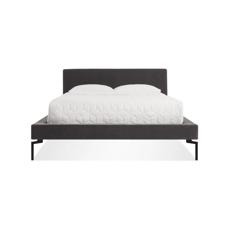 New Standard Upholstered Platform Bed, Queen, Tait Beach Plainweave