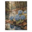 Hortensias par la rivière Forest II - impression d'hortensias sur bois de pin naturel-1157719516