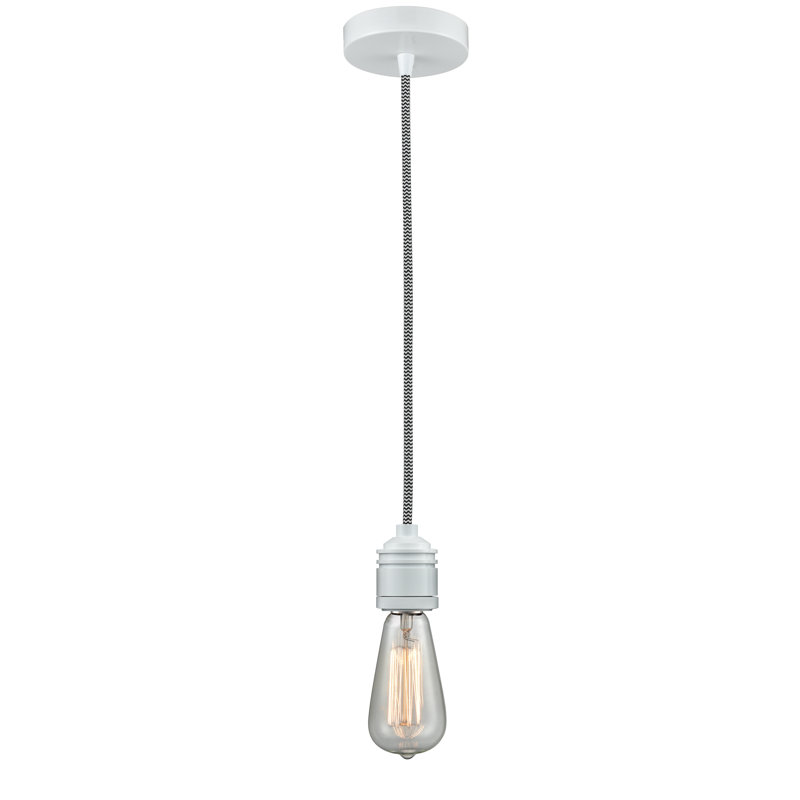 Luminaire suspendu à 1 lumière Cecil, Blanc