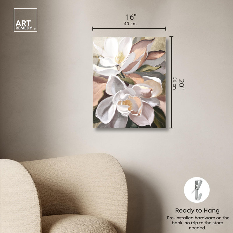 «Floral Expression», reproduction d'art acrylique par Art Remedy, H 20 po x l 16 po