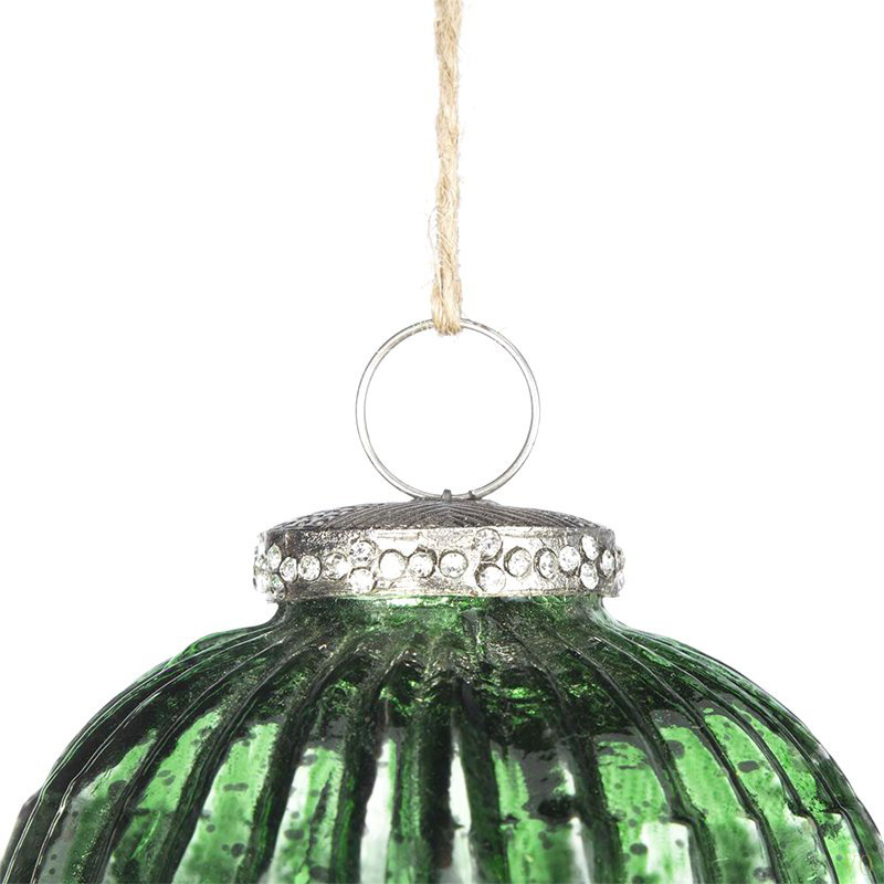 Ornement en forme d'arbre de Noël suspendu en verre 3,3 x 3,3 x 5,5 po pour décorations de fêtes, ensemble de 6
