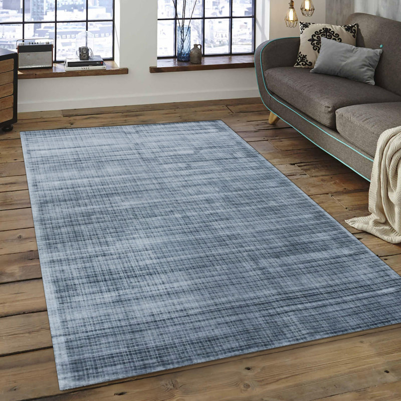 Clarissa Blue Handmade Rug, Rectangle 8'9" x 11'9"