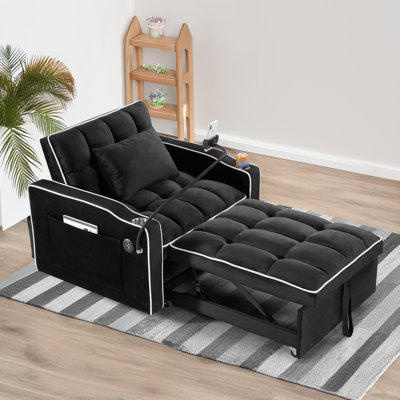 33.4 " Velvet Sleeper Sofa