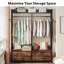 47.24'' Freestanding Clothes Rack With 4 Drawers