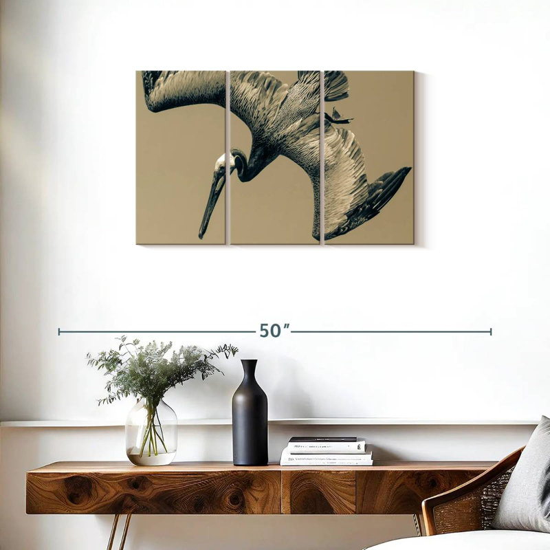 Brampt Flying Pelican, 20" H x 33" W