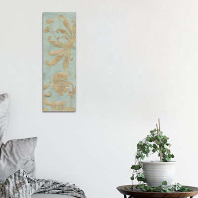 Graceful Garden Triptych II by June Erica Vess - Wrapped Canvas Panoramic Print