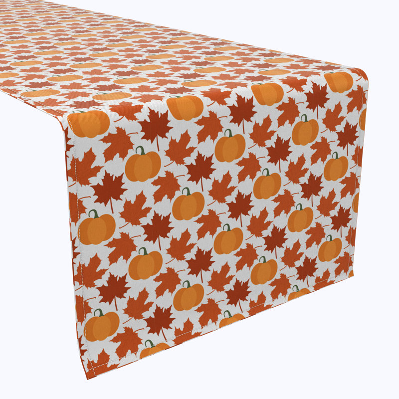 Table Runner, 100% Cotton, Decorative Fall, 72" x 16"