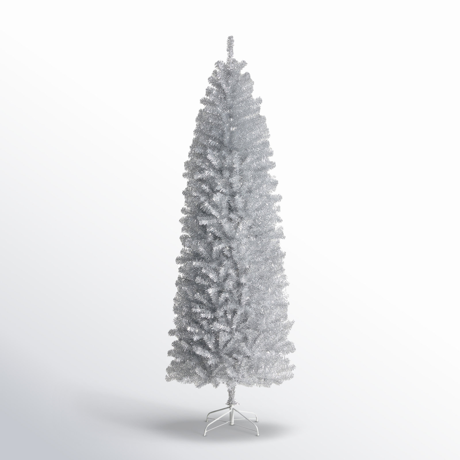 Silver 7.5' Pine Christmas Tree