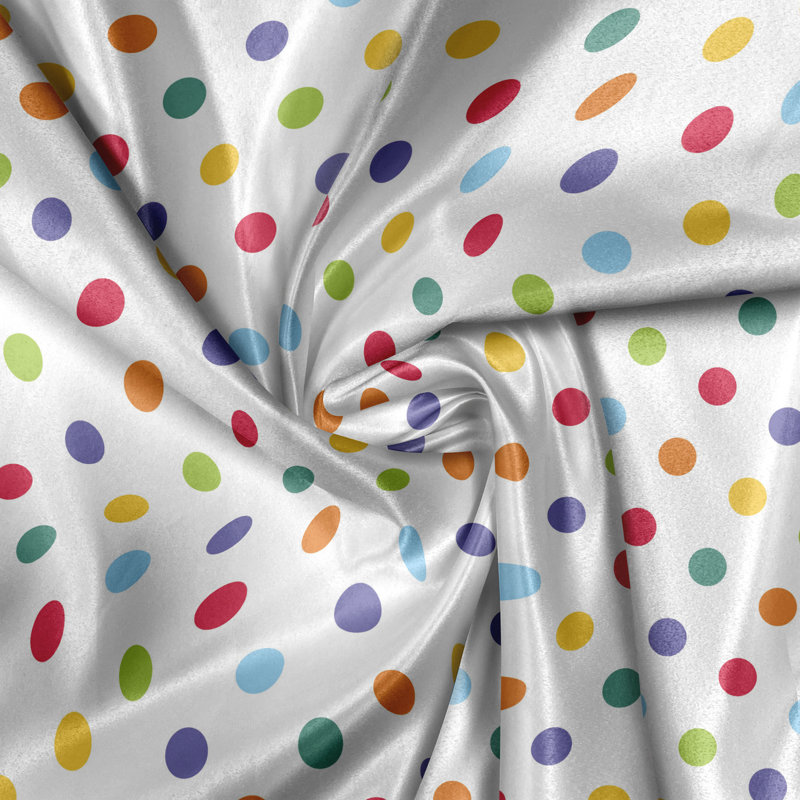 Rustic curtain, polka dot classic, almond green, Multicolour