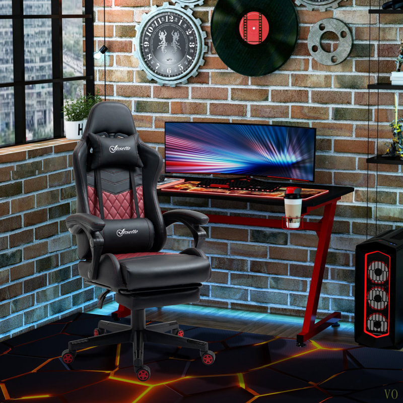 Fauteuil de jeu Vinsetto Racing, Noir