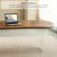Bureau moderne minimaliste en bois massif brun-1004295275