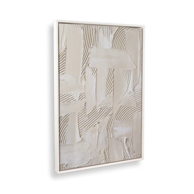 Neutral Brushstroke Harmony Canvas Print