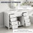 Veyra 47" Bathroom Vanity Base Only With 2 Doors, 8 Soft-Close Drawers And Adjustable Feet (Sink Not Included)-118972329