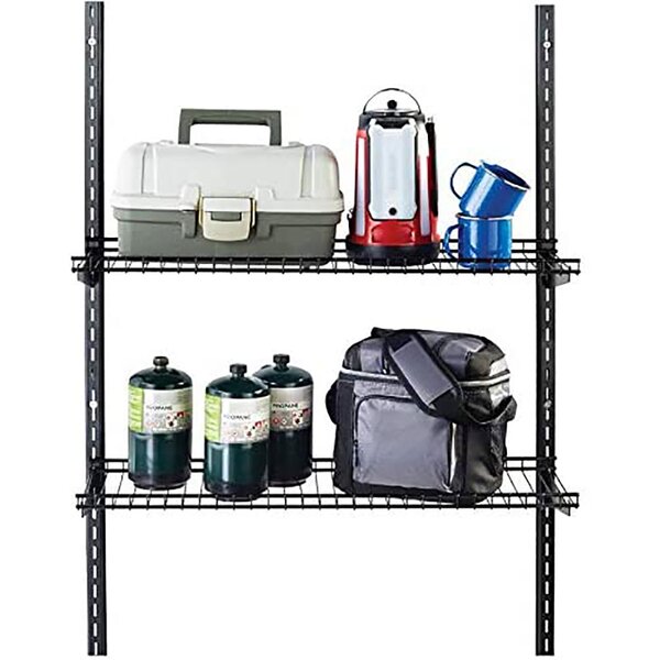 Rubbermaid 34 inch Heavy Duty Garden Tool & Sport Storage Rack for Sheds 2 Pack
