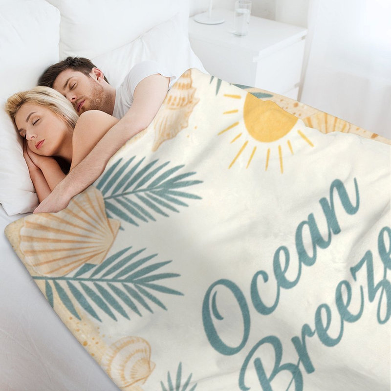 Jeté en flanelle de luxe Ocean Breeze, 60 x 80 po