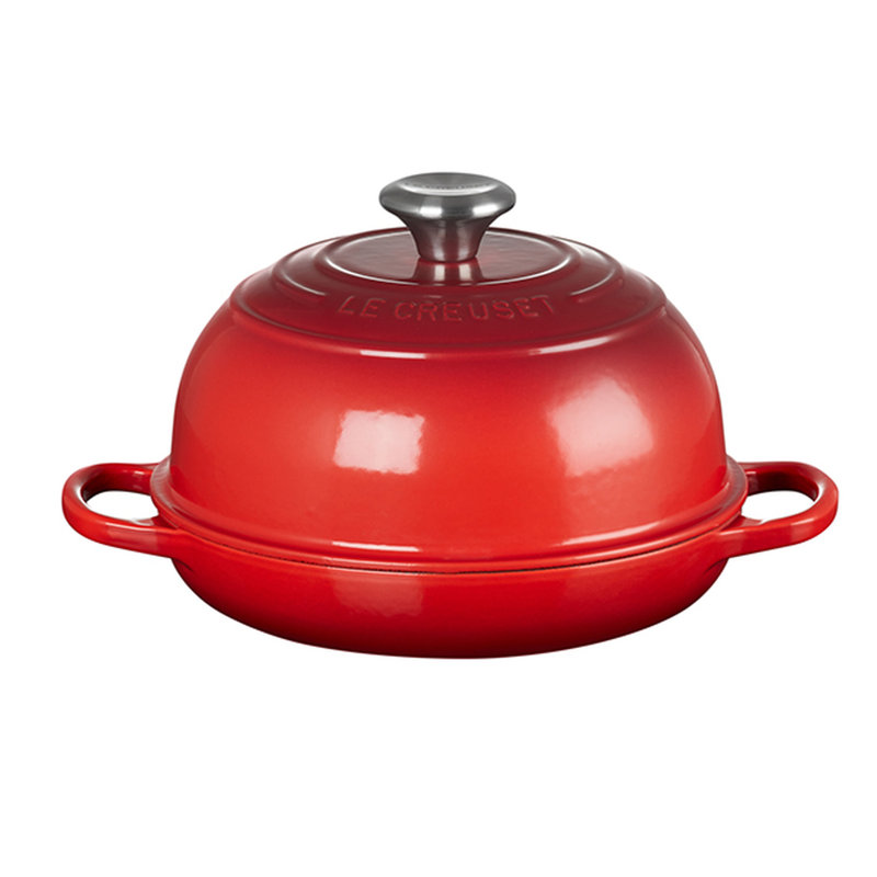 Le Creuset Signature Enameled Cast Iron 1.75 Qt. Bread Oven with Lid, Cerise