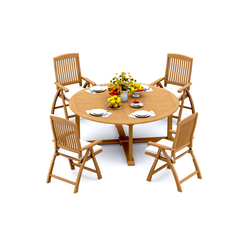 Marley Outdoor - Piece Teak Dining Set, 4