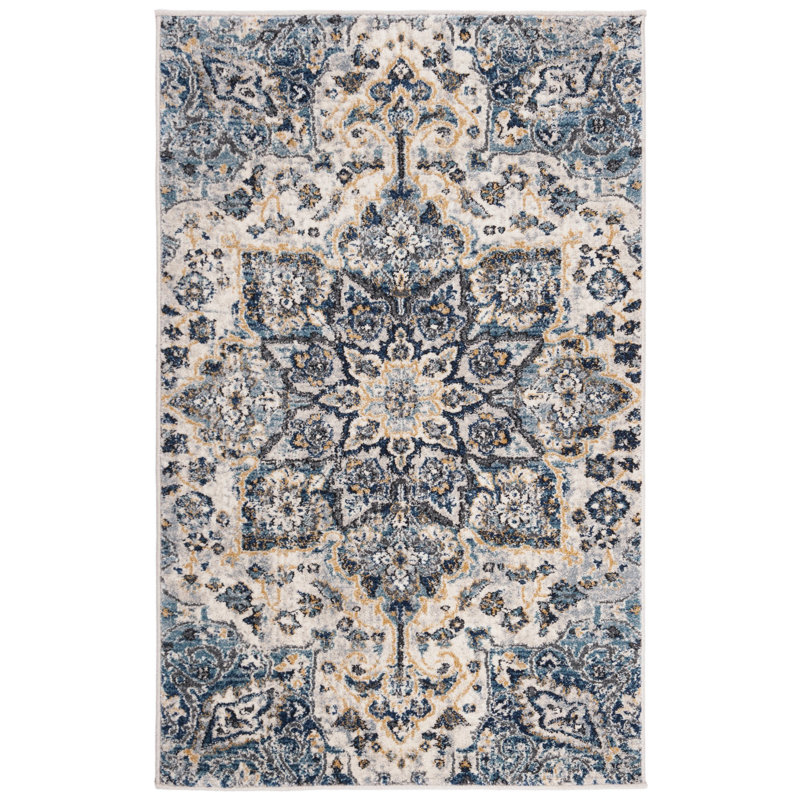 Carmel Performance Damask Rug, Rectangle 3' x 5'