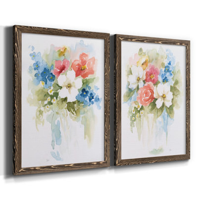«Spring Medley I», ensemble de 2 reproductions d'art encadrées
