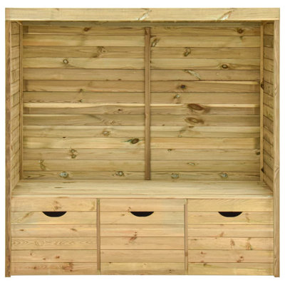Belden Solid Wood Pine Outdoor Bench