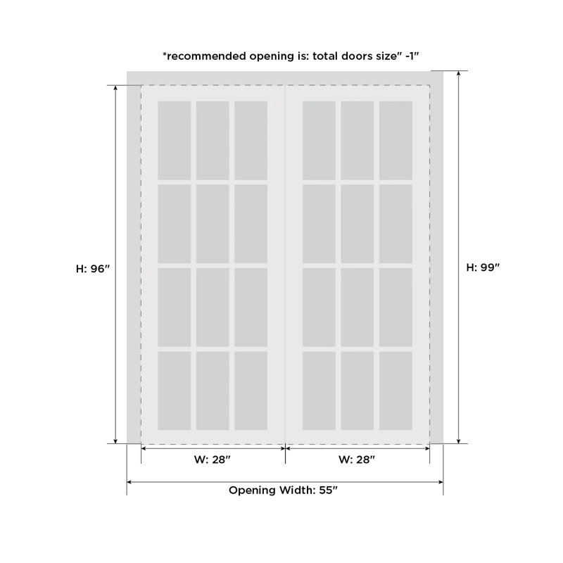 Finition en bois massif manufacturé, 56 po x 96 po, Gris mat