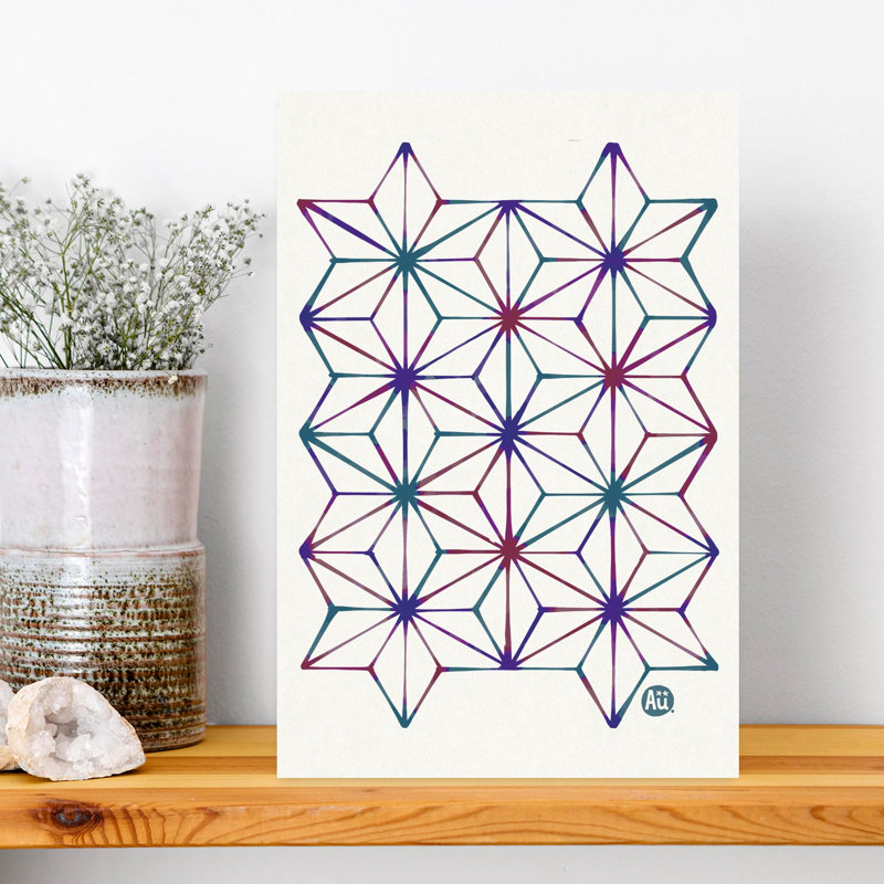 Contemporary Art Geometric Traditional Abstract Nature Landscape Wall Art by Aia Ueno - Wrapped Canvas Print