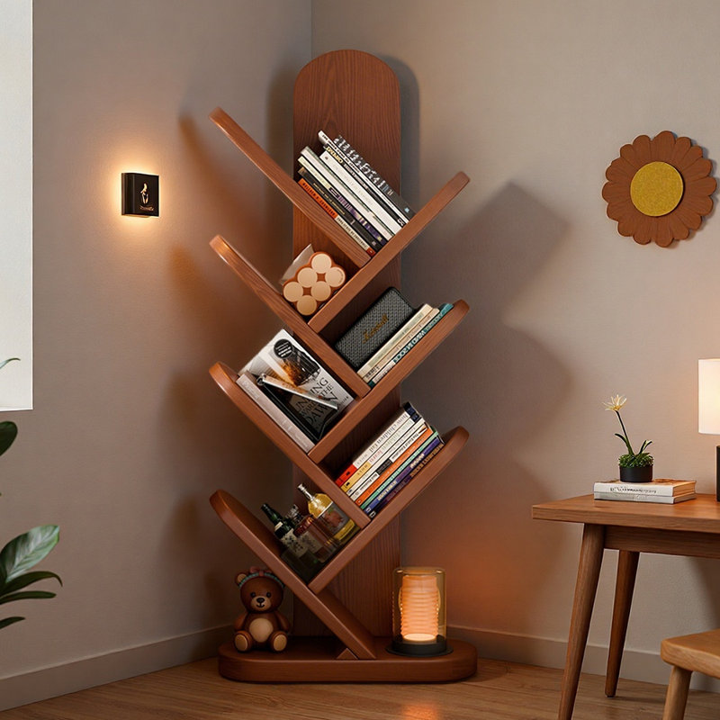 Bibliothèque de rangement à la mode, (7 tablettes) H 45,28 po x l 18,9 po x P 7,87 po