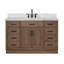 Meuble-lavabo simple en bois massif 54 po avec lavabo en marbre Carrara de 1,5 po Thornaby-1419856127-1425286211