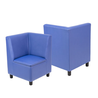 Kid Comfort Collective Modular Corner Chairs, 2-Pack - Blue