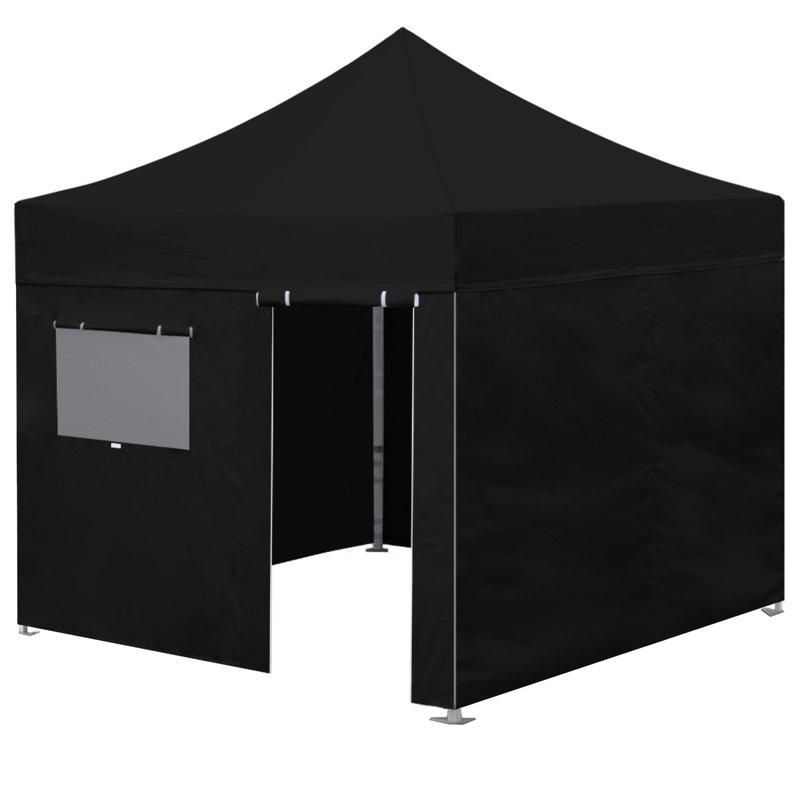 Auvent escamotable en acier Amber-Lee, 10 pi x 10 pi, Noir