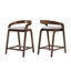 Tabouret de comptoir rembourré en bois Gurnaik-107848131-107848130