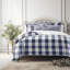 Ensemble d'édredon en coton indigo / ivoire 8 pièces Walker Buffalo-109897434