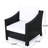 Stylish Armchair Outdoor - Black Chairs With Waterproof Cushions & Iron, 30"X33.5"X30", 34.87 Lb  Pair Of 2Pcs Furniture Pe 30" D X 33.5" W H, Lbs