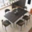 Table de salle à manger extensible en pierre frittée de 62,9 po à 94,4 po Dickerson-826743334