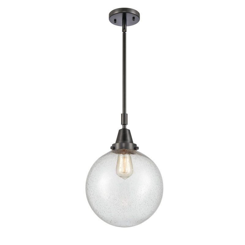 Luminaire suspendu à 1 lumière Lorri, H 44,88 po x l 10 po x P 10 po, Ampoule non incluse, Noir mat