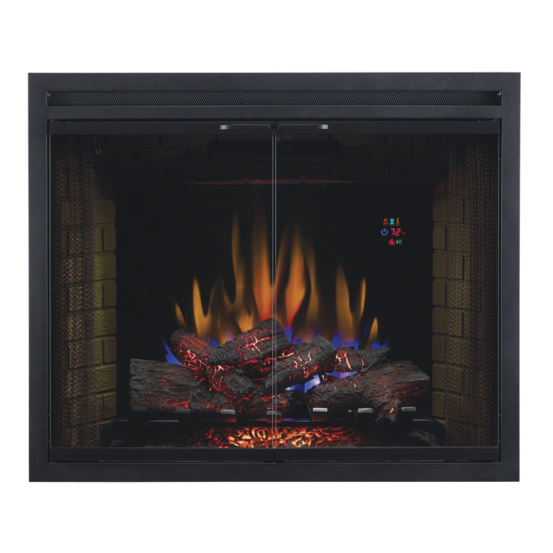 Dual Voltage Option Traditional Built-in Wall Mounted Electric Fireplace Insert