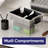  Storage Container Organizing Bin with Removable Tray Deep Plastic Tools, Sewing, Crafts Box,14.75 Qt.-1756556448