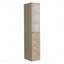Armoire à linge, trois tablettes, quatre tiroirs - pin clair / blanc