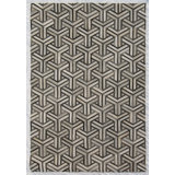 Cowhide Geometric Area Rug in Black/Gray