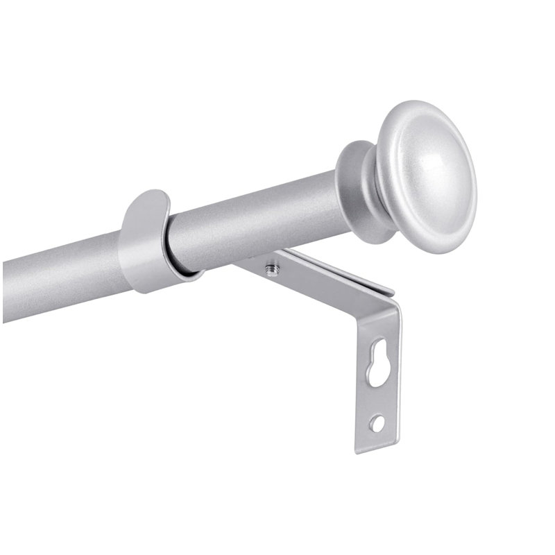 67cm Straight Tension Shower Curtain Rod & Hook Set, White