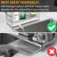 Rustproof Stainless Steel Sink Caddy With Adjustable Divider, Self-Draining Design, Organized Storage For Sponges, Brushes, And Dish Soap