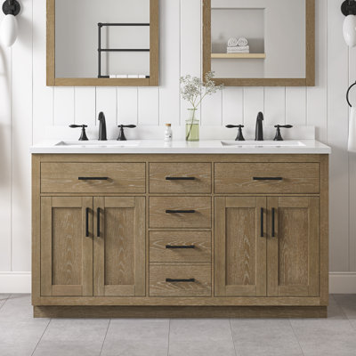 OVE Decors Bailey 60" Double Bathroom Vanity Set